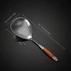 Stainless Steel Kitchenware Cooking Strainer with Wood Handle Pepper Seasoning Colander Sieve Utensils Filter Scoop Spoons