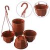 Plastic Flower Pot Chain Plant Basket Plant Holder Hanging Balcony Decor