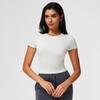 Top da Yoga Cai Jue da Donna, Vestibilità Slim, Manica Corta
