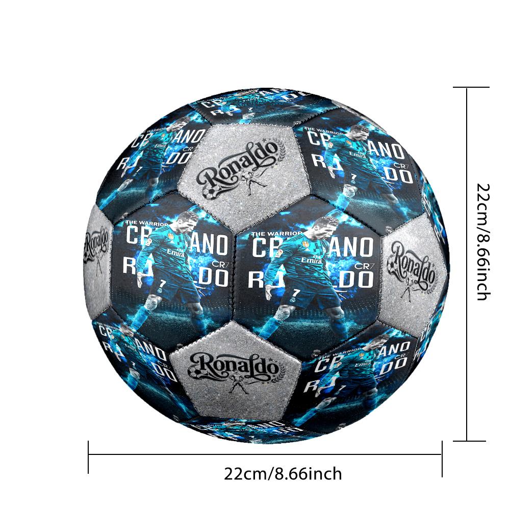 Ronaldo's Jersey Size 5 Football Machine-Stitched Indoor/Outdoor Training and Matches Perfect Commemorative Gift for Soccer Lovers