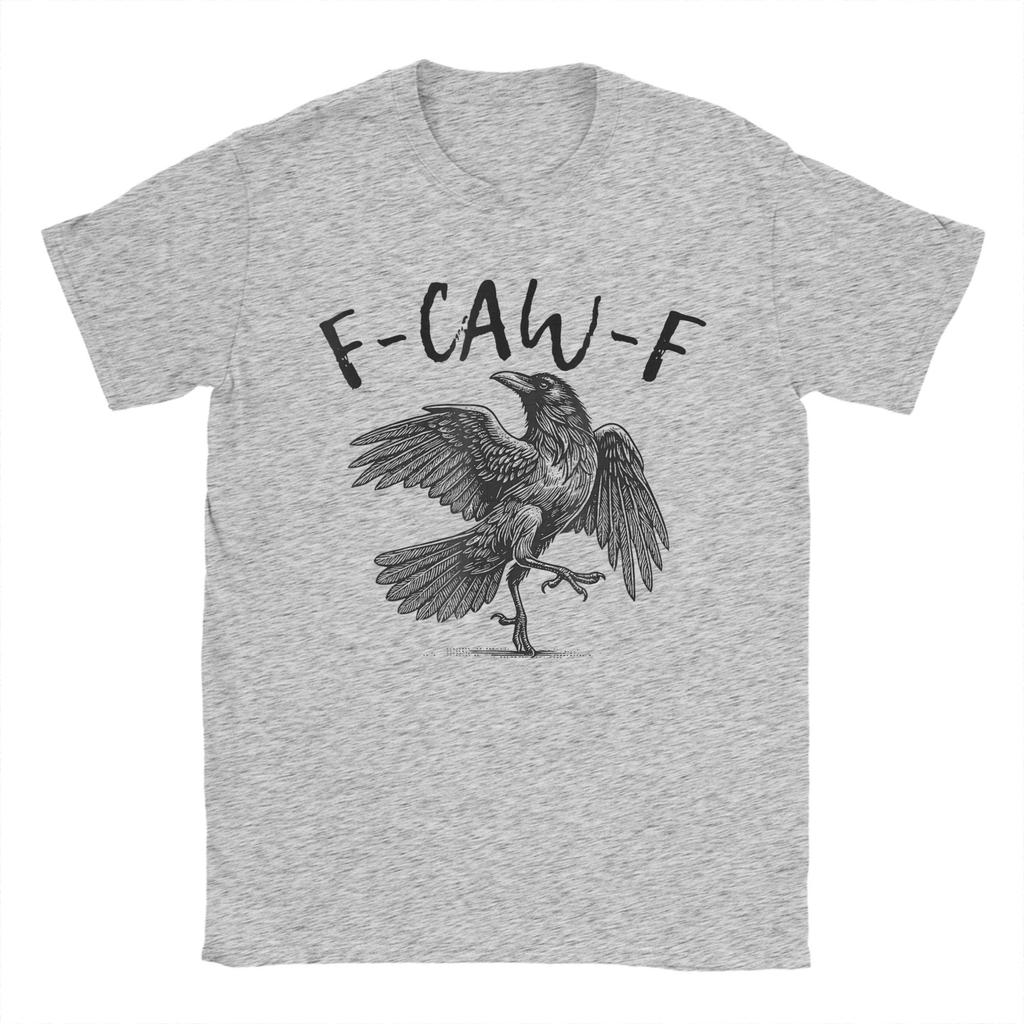Black Crow FCawF Funny Black Bird T Shirt Beach Fashion T Shirts Unisex Cotton Breathable Oversize Tees Short Sleeve Retro Tshirt