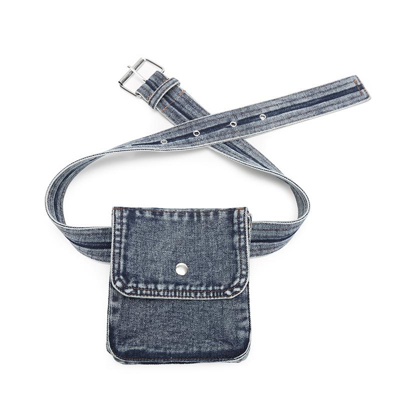 Denim Tasche Damen Umhängetasche Bauchtasche Pendler Crossbody Tasche
