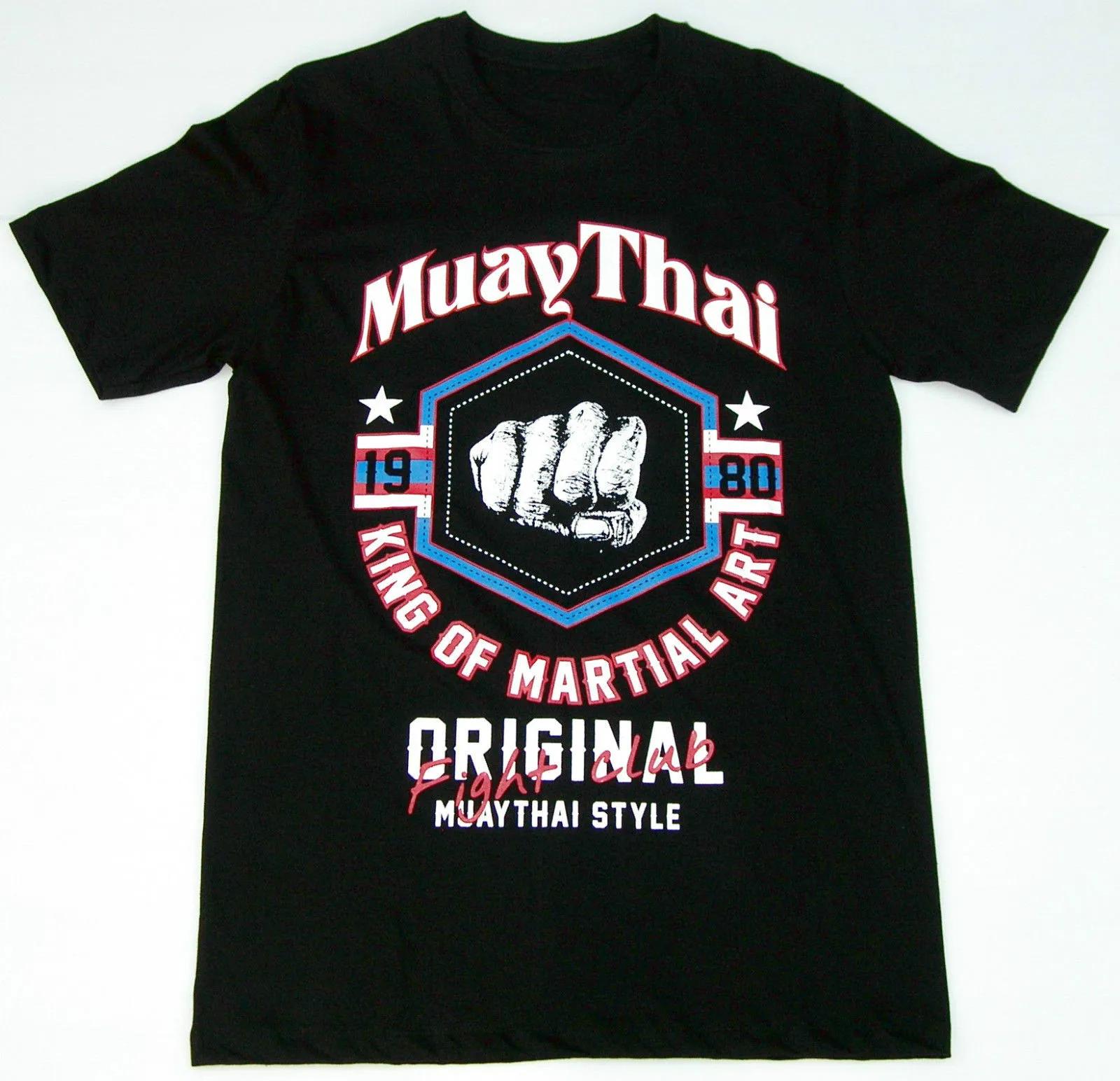 

King of Martials Art Muay Thai Fight Boxing Lovers T-Shirt 100% Cotton O-Neck Summer Short Sleeve Casual Mens T-shirt Size S-3XL 4XL