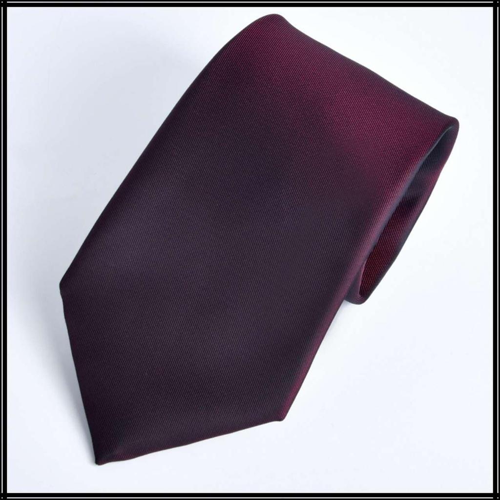 [White Fang] Formelles Krawatte, Einfarbig, Polyester, Business, Elegant, Herren NC141 (Wein)