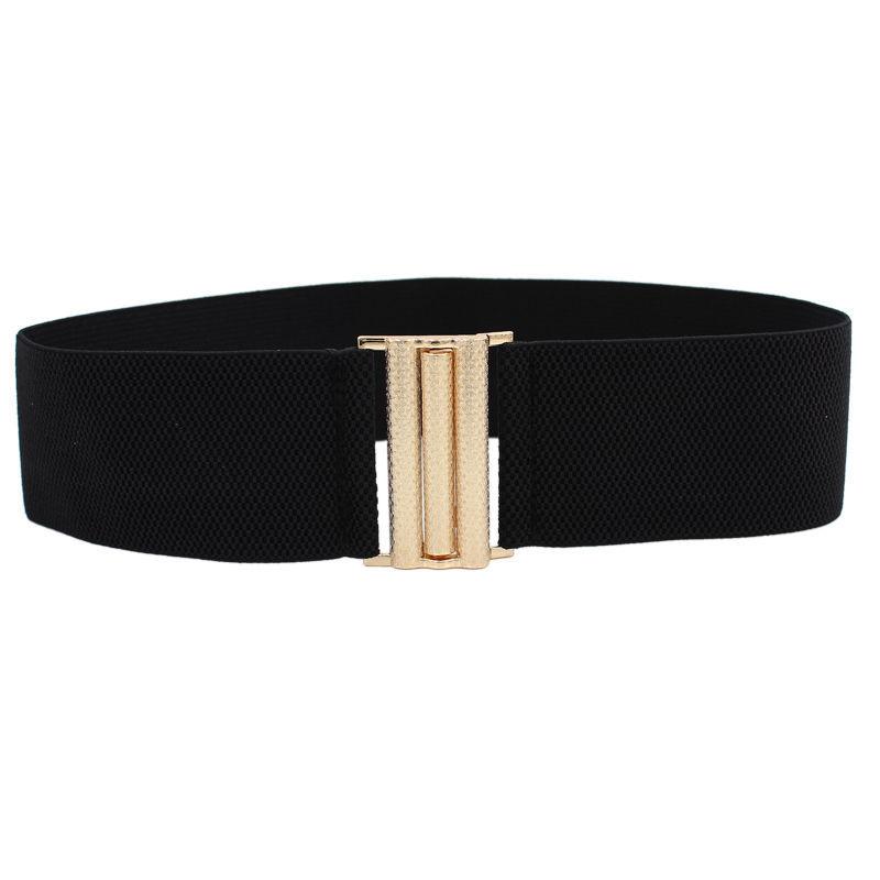 Trendy Womens Black Stretch Waist Belt Offering A Slender Look With Versatile Wear Options