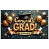 Congrats Grad Banner Diploma Decoration Grad Photo Backdrop Graduation Display Star Pattern Graduation Decor Banner For Grad