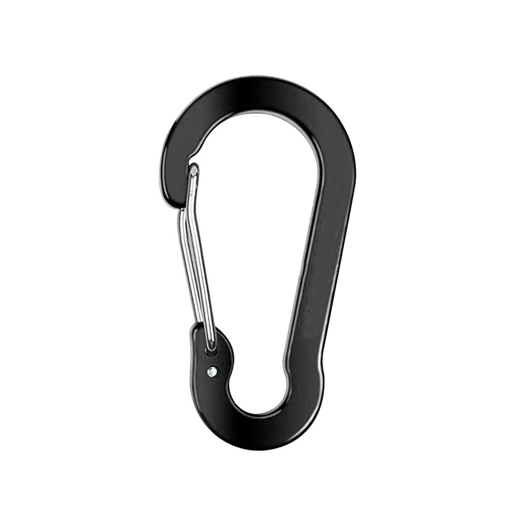 6Pcs Camping Mountaineering Buckle D Shape Carabiner Spring Snap Clip Multifunctional Hiking Backpacking Tools