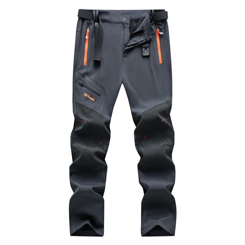 

Men s Waterproof Windproof Shell Pants: Wear-Resistant, Scratch-Resistant, Loose-Fit for Spring/Autumn Hiking, Sports, and Work. 6XL (100-110 kg) темно-сірий