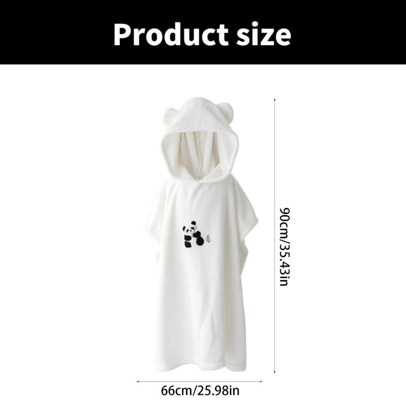 Bata de baño con capucha para bebé, toalla de baño transpirable, capa para bebé de secado rápido, suave, con dibujos animados, poncho para recién nacidos, muy absorbente