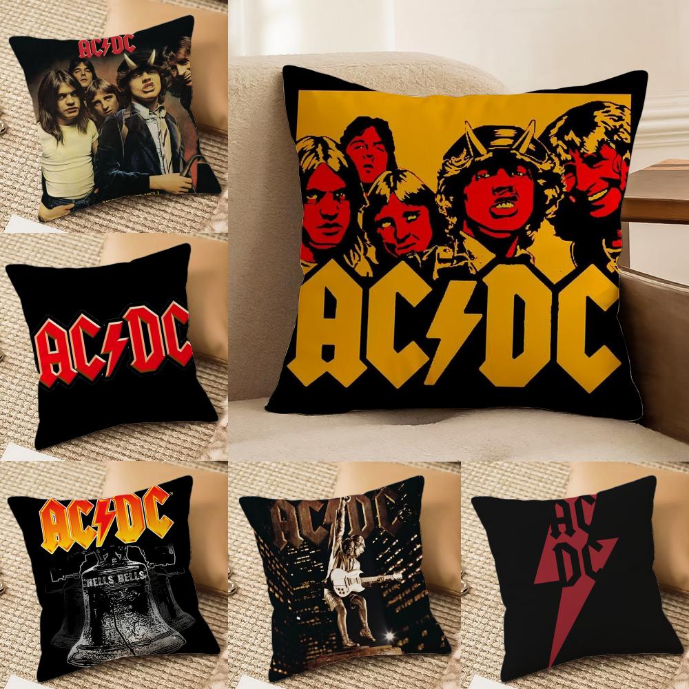 ACDC Band Klassisch Vintage Kissenbezug Seidig Elegant Komfort Sofa Bett Unsichtbarer Reißverschluss