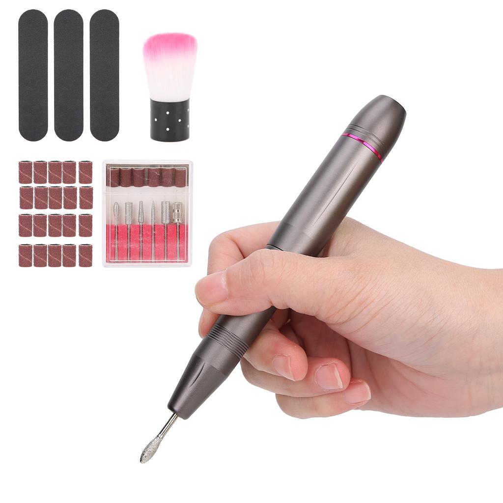 Nail Drill Nail Trimming Shaping Polishing Detachable USB Portable Nail Care Tool Kit