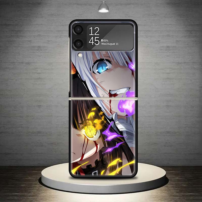 Date A Live Tokisaki Kurumi Phone Case For Samsung Galaxy Z Flip 7 6 5 4 3 5G Shockproof Cover Z Flip7 Flip6 ZFlip5 Flip3 Flip4