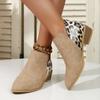 Autumn and winter new suede Martin boots women's thick heel side zipper women's short boots