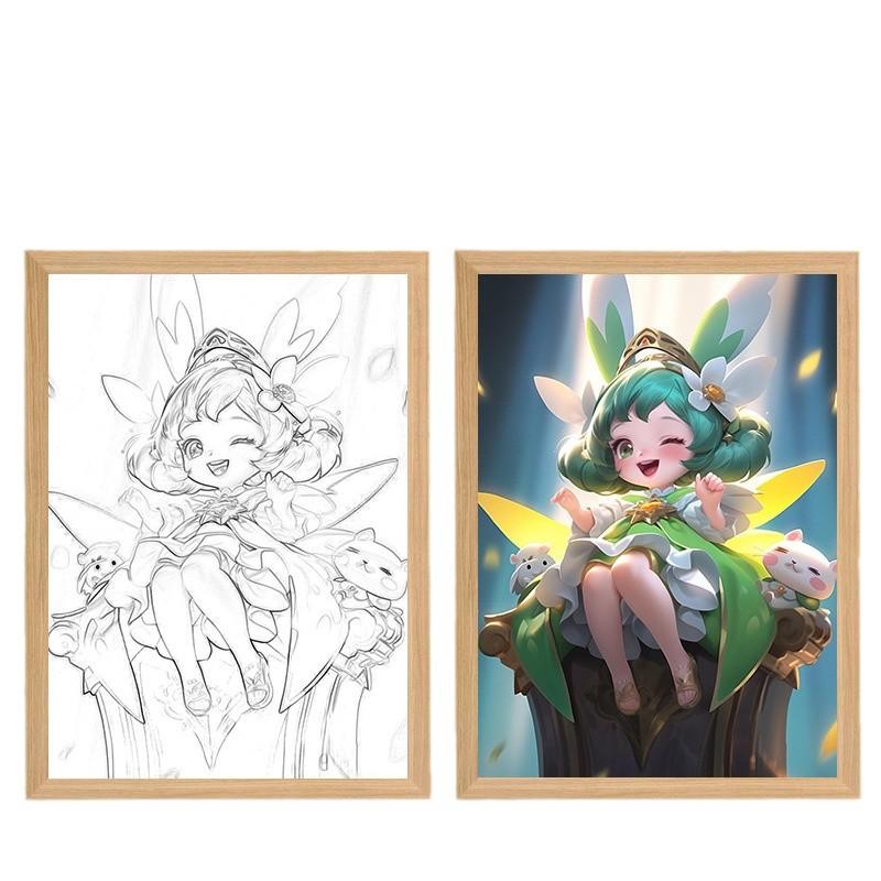 23cm/9.06in Honor Of Kings Light Painting 3D Game Peripherals Led Night Light Bedroom Table Decorate Collectible Party Supplies