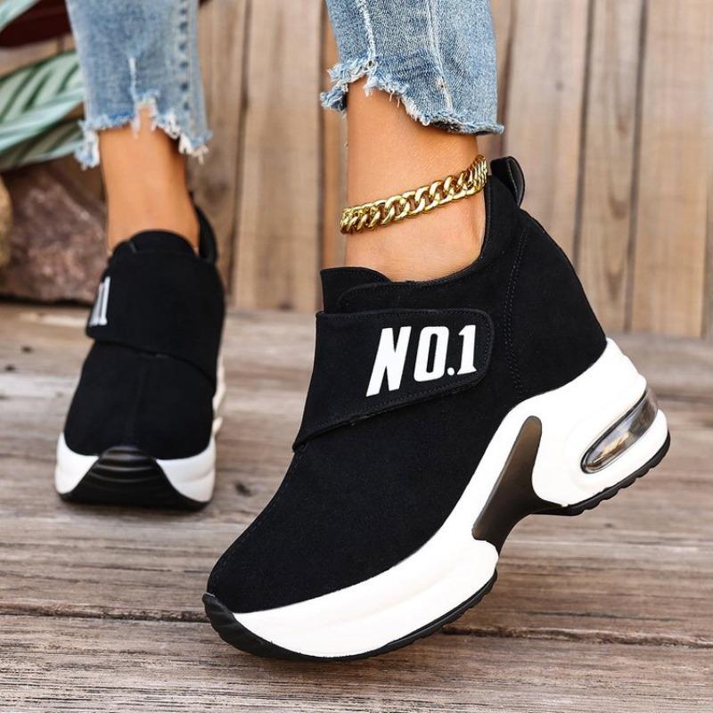 Women's Platform Wedge Sneakers, Hidden Lift Casual Sport Shoes