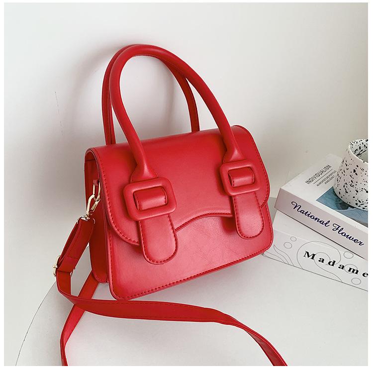 

Women Bagkorean Version Newest Portable Cambridge Bag Candy Color Fashion Diagonal One-Shoulder Handbag