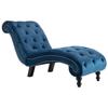 VidaXL Chaise Longue Blue Velvet