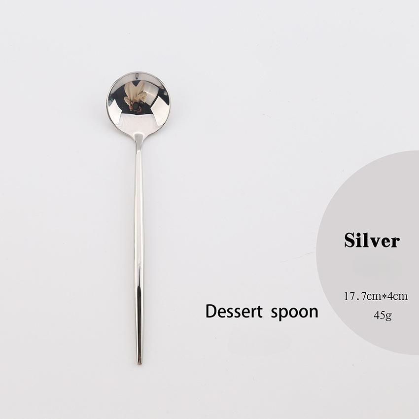 HANYANG 304 cuillères, fourchettes et baguettes en acier inoxydable miroir Portugal couteaux et fourchettes plaqués or argent brillant vaisselle occidentale d'hôtel