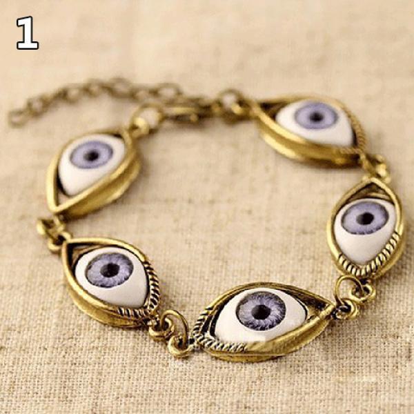 Fashion Unisex Angel Evil Demon Big Eye Eyeball Pattern Bracelet Chain Jewelry Gift