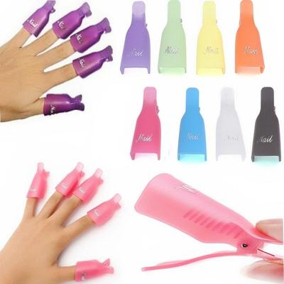 10Pcs/Set Nail Soak Cap UV Gel Clip Manicure Tool Finger Nail Remover Nail Polish Removal Supplies