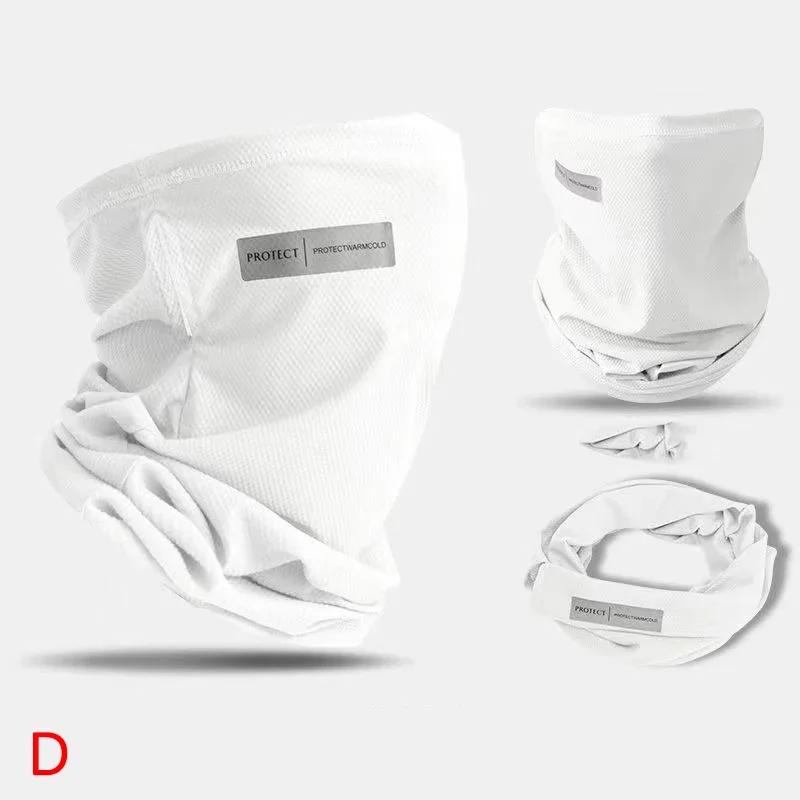 Outdoor UV Protection Ice Silk Mask Sunscreen Face Cover Neck Wrap Unisex Anti-UV Scarf Cycling UV Mask Ear Hanging Neck Scarves