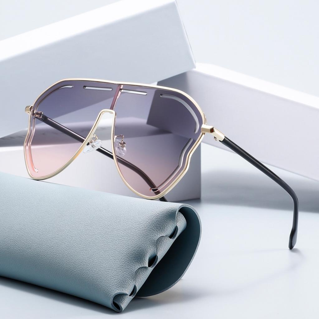 Einteilige hohle Sonnenbrille Sonnenbrille Trendy Sonnenbrille Frauen