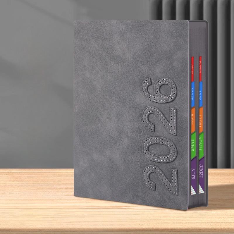 2026 12-Month Annual Plan Notebook/Calendar A5 Gray