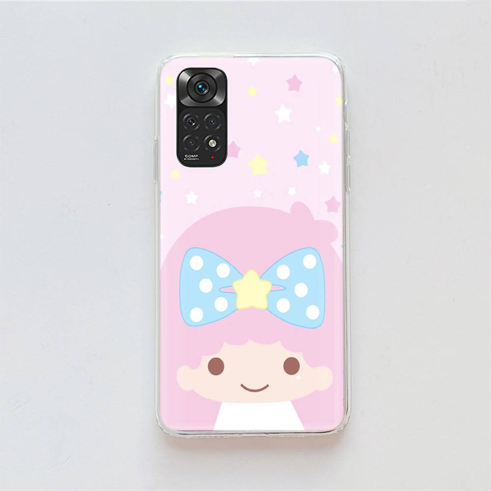 KT72 Little Twin Stars Case for Samsung A04 A14 A23 A34 A54 M23 M33 M52 M53 Realme 10 9 C30S C35 C55 VIVO Y02S Y21 Y33S Y51 X80 Pro Clear Cover