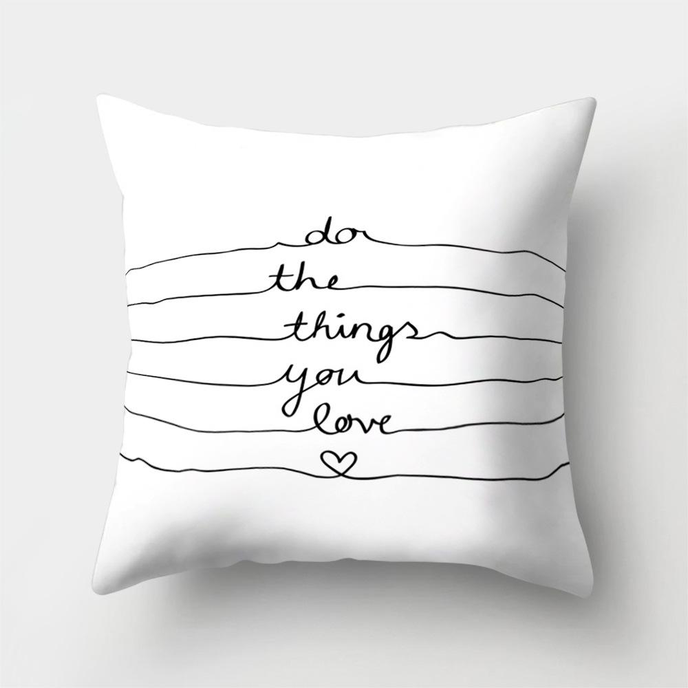 Creative Home Pictures Pillowcase Office Geometric Striped Flywheel Pillowcase Car Waist Pillowcase