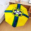 1PC Brazilian Football Emblem Printed Umbrella Folding umbrella, automatic umbrella 8-Frame for Travel, camping Fan gifts Christmas Gifts