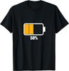 Battery Half [50% Remaining] Battery Dead Tshirt Battery Low T-Shirt Custom Printed Graphic Hoodie Women Mens  Funny Tops