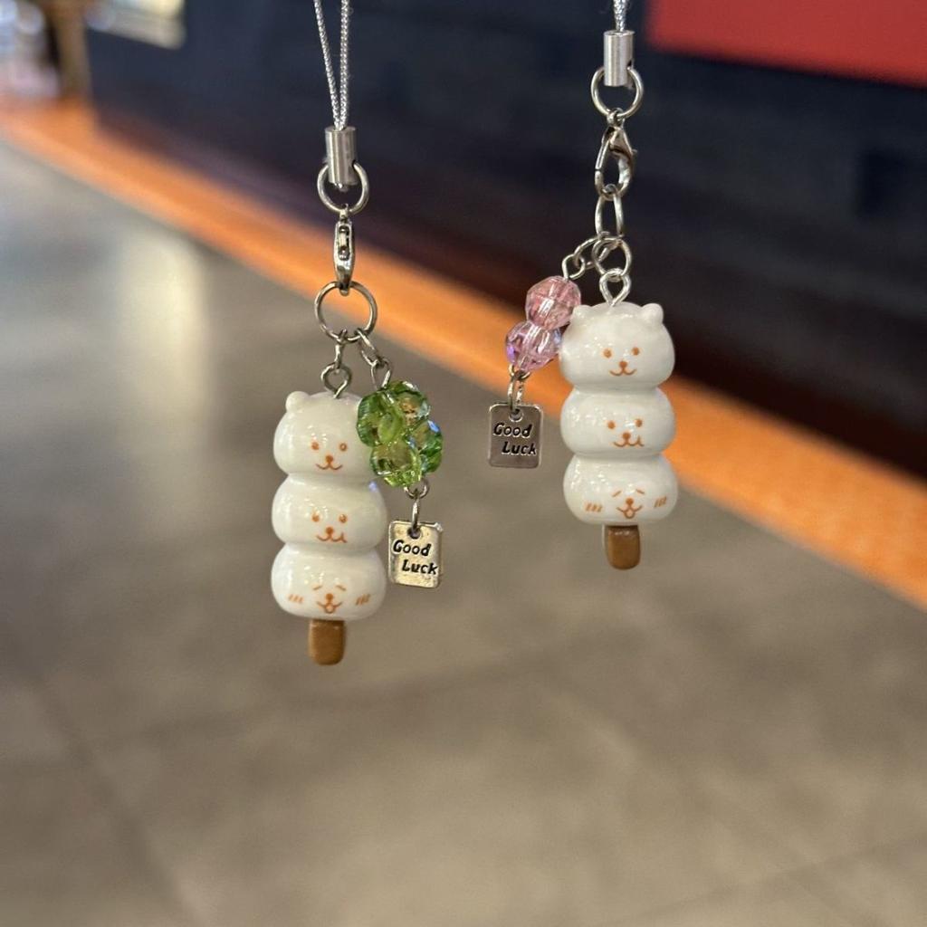 Cute Lucky Leaf Phone Charms Pendant Kawaii Cat Cases For iPhone 17 CCD Camera Airpods Ins Korea New Handmade DIY Accessories