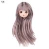 30CM Doll Head With Long Curly Hair Straight Wig For 16cm Dolls Accessories Removable Joint Toys DIY Head For 1/6 BJD Dolls