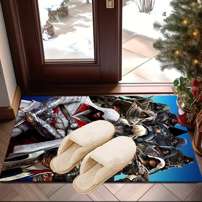 Assass Warrior Carpet, Chair Rug,Rug for Office Bedroom living rooms, Doormat decor Fan Gift Christmas Gift