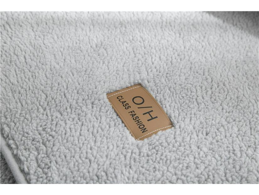 Winter Solid Color Lambswool Sofa Cushion – Thick, Non-slip, Modern Minimalist Seat Cover