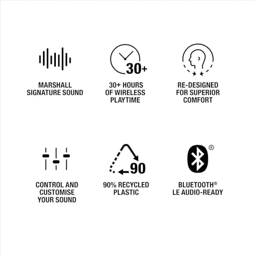 Sluchátka Marshall Completely Minor IV Cream, kompatibilní s Bluetooth/Qi nabíjením/hovory