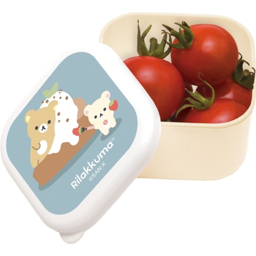 San-X Rilakkuma Mini Seal Containers, Set of 2, KA26801, H75 x W75 x D45mm