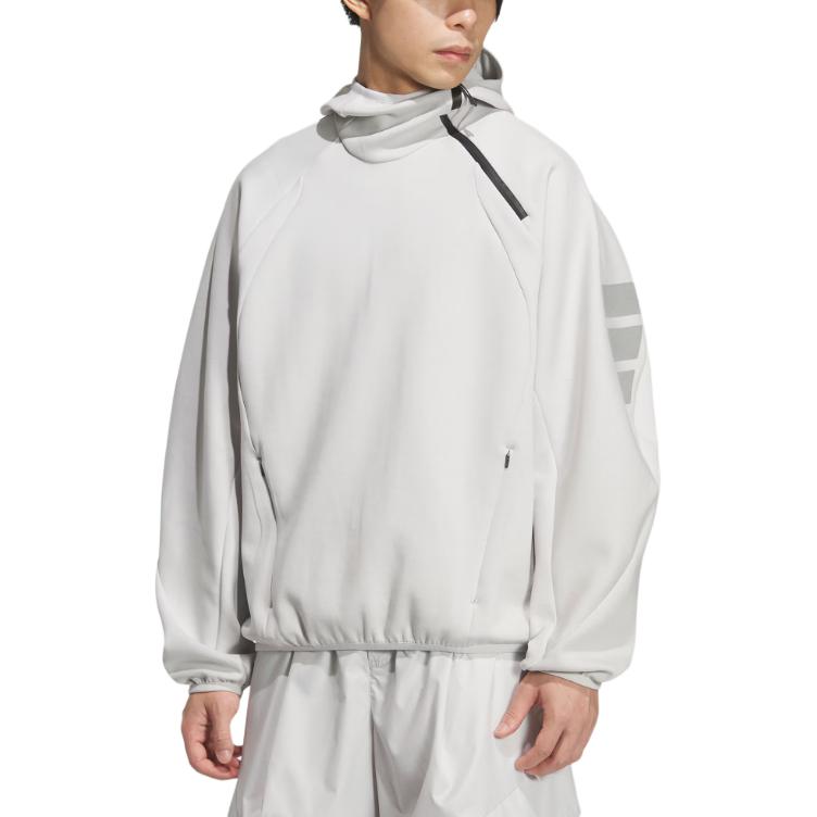 Adidas FOS Sweatshirts Men's Light Gray Hooded Moderate KS3281