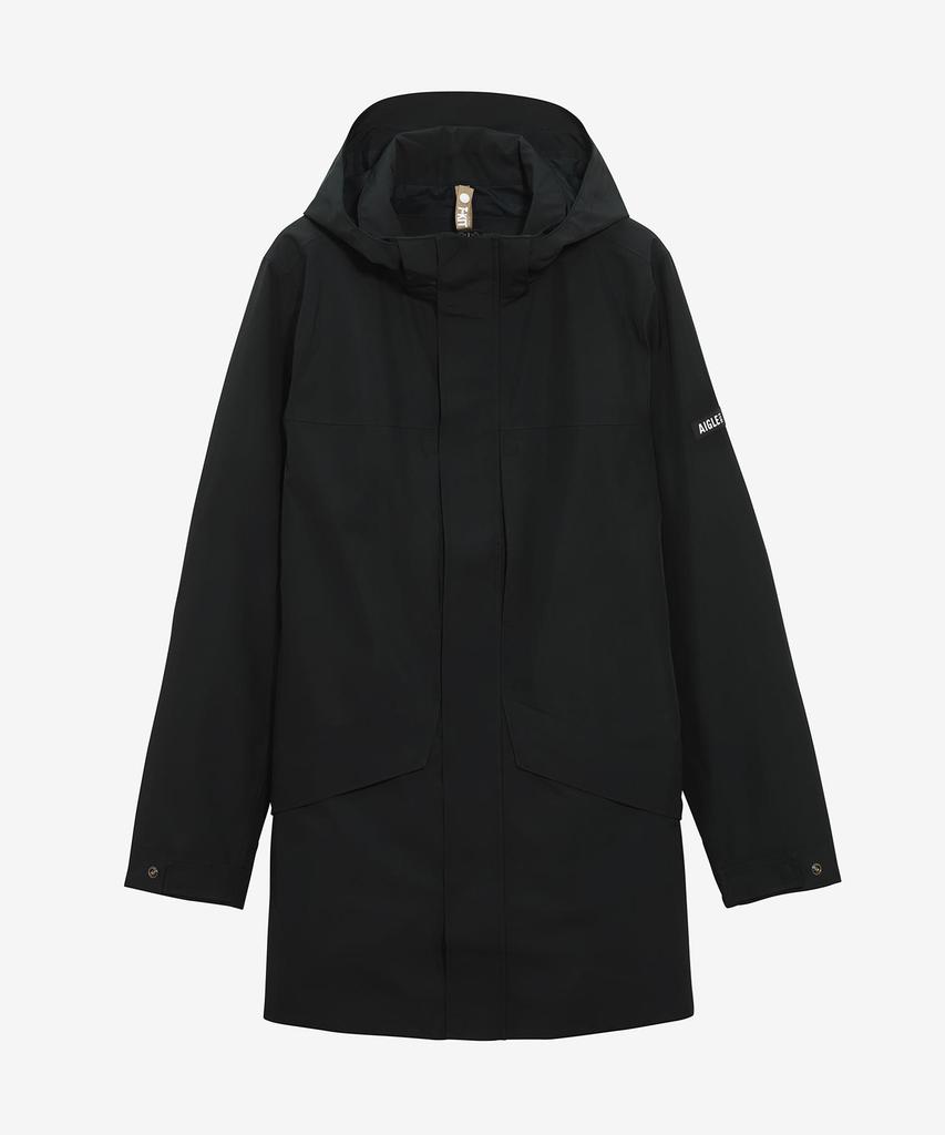 Aigle Men'S Gore-Tex T-Kit Long Hooded Jacket Aiw24Mout004Noi