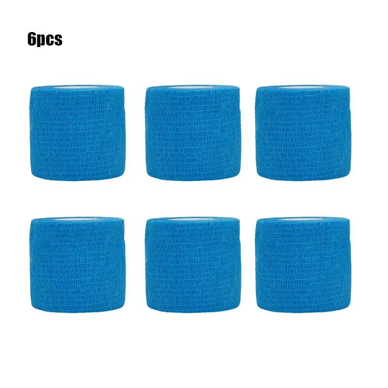 6/20PCS 5cm*5m Sports Self Adhesive Elastic Bandages Blue Wrap Tape Elastoplast For Knee Pads Finger Ankle Palm Aid Kit Pet Tool