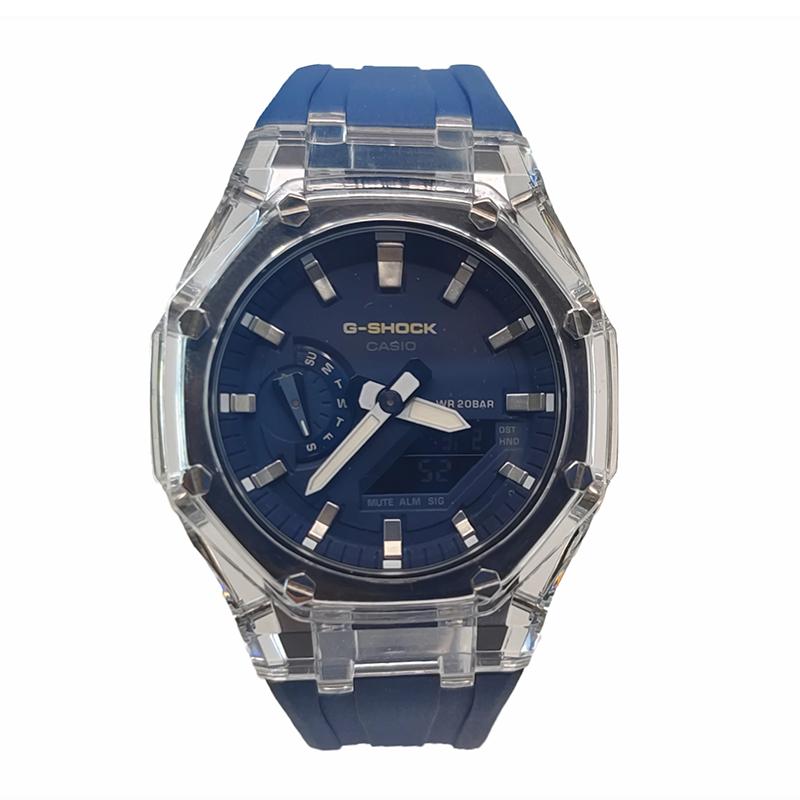 CASIO Men Liquid Crystal,Analog Dual Display Series Black Watch GA-2100-1A1(Watch3--)