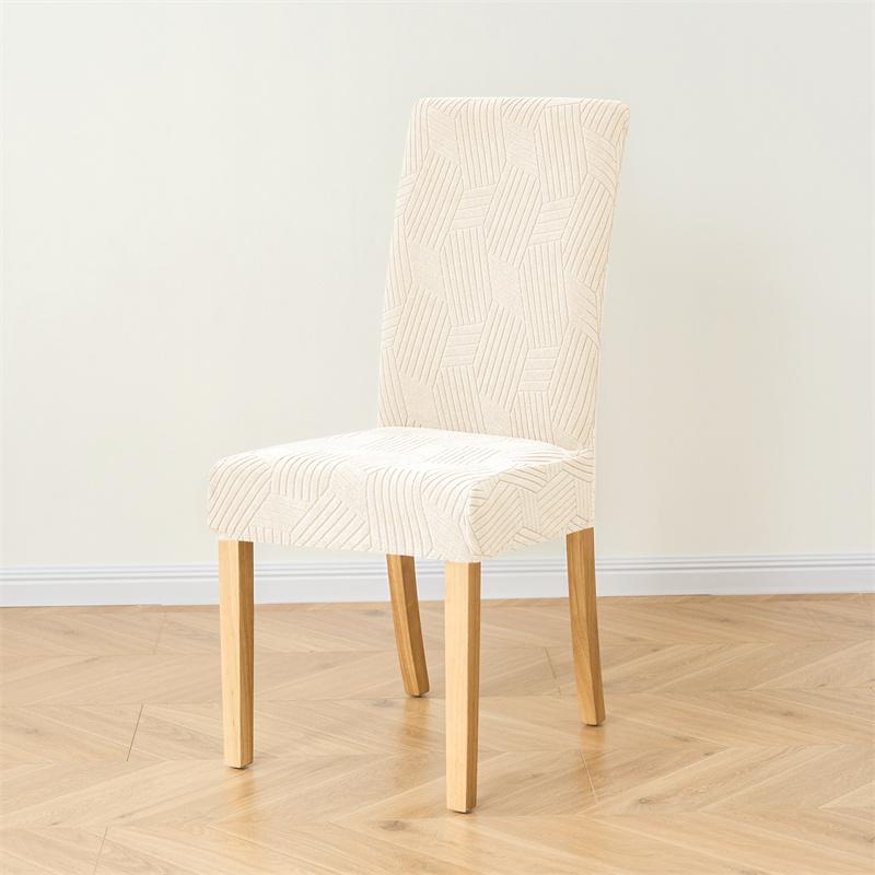 1PC Geometry Jacquard Dining Chair Covers Stretch Home Decor Chair Slipcover All Inclusive Seat Protector Case for Home Wedding