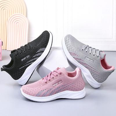 Damenschuhe Frühling und Sommer Flying Mesh Schuhe Damen Soft Sole Leichte Sport Laufschuhe
