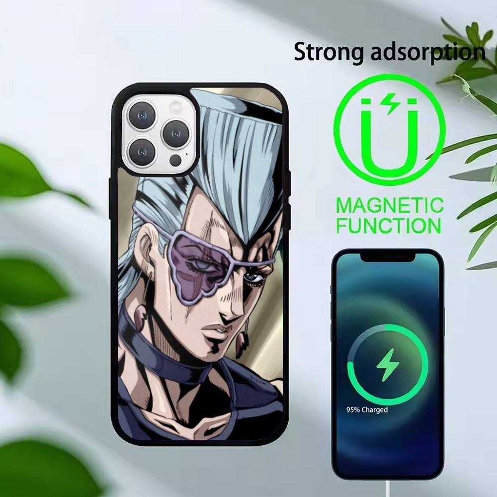 Anime Jojos Bizarres Adventures Phone Case For iPhone 17,16,15,14,13,Pro,Max,Plus,Magnetic For Magsafe Wireless Charging