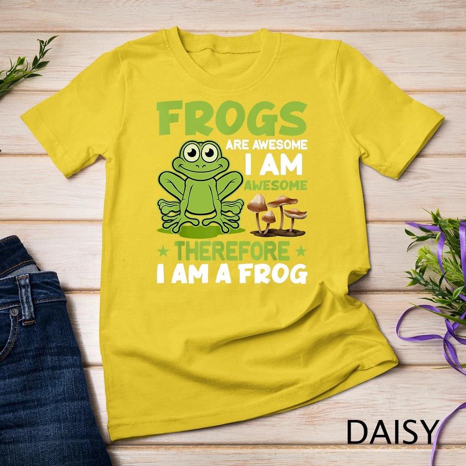 Frogs Are Awesome - Funny Frog Lover Mushroom Frog Unisex T-shirt 2 S