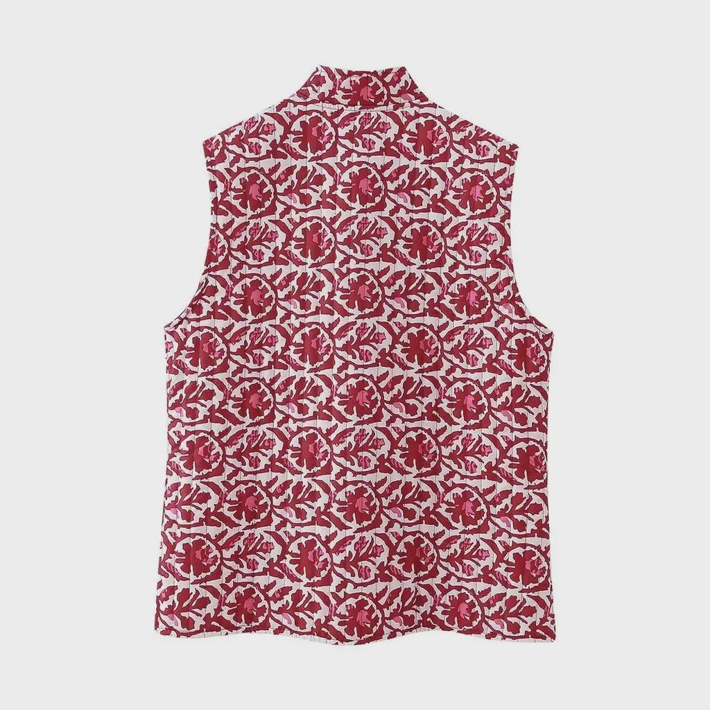 2023 Herbst Damen Französischer Stil Beidseitig Gesteppte Baumwollweste