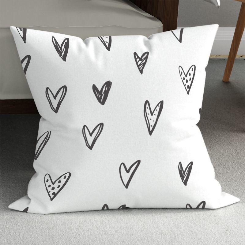 Romantic Couple Wedding Decorative Sofa Pillows: Minimalist Double-Sided Printed Square Pillow Covers (Includes Pillow Insert)