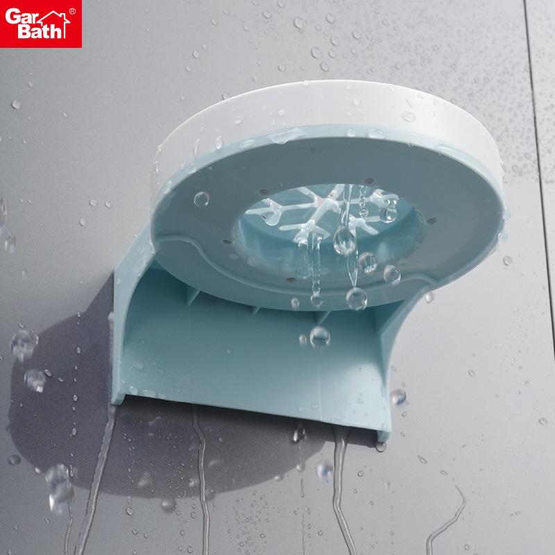 Doppelschichtige Seifenablage, Badezimmerablauf, Seifenkiste, einfache verdickte Seifenkiste, Waschbecken, kreative runde Seifenkiste