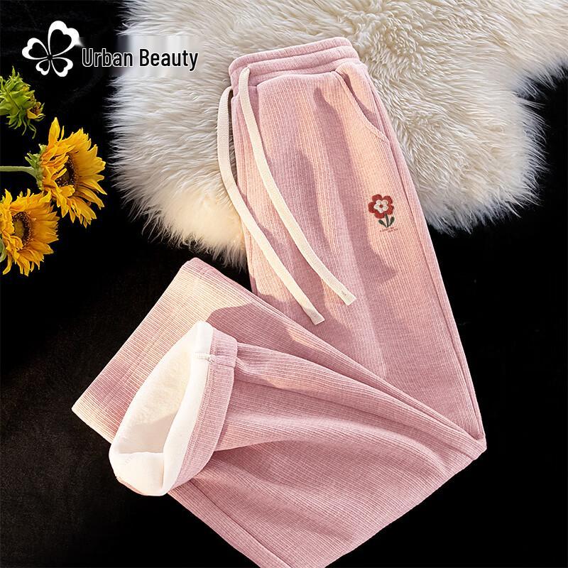 

Женские повседневные брюки прямого кроя с высокой посадкой и флисовой подкладкой M