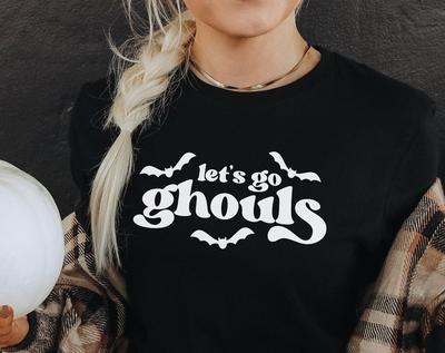 Lets Go Ghouls Shirt, Retro Halloween T Shirt, Spooky Season Graphic Tee, Cute Witchy Gift